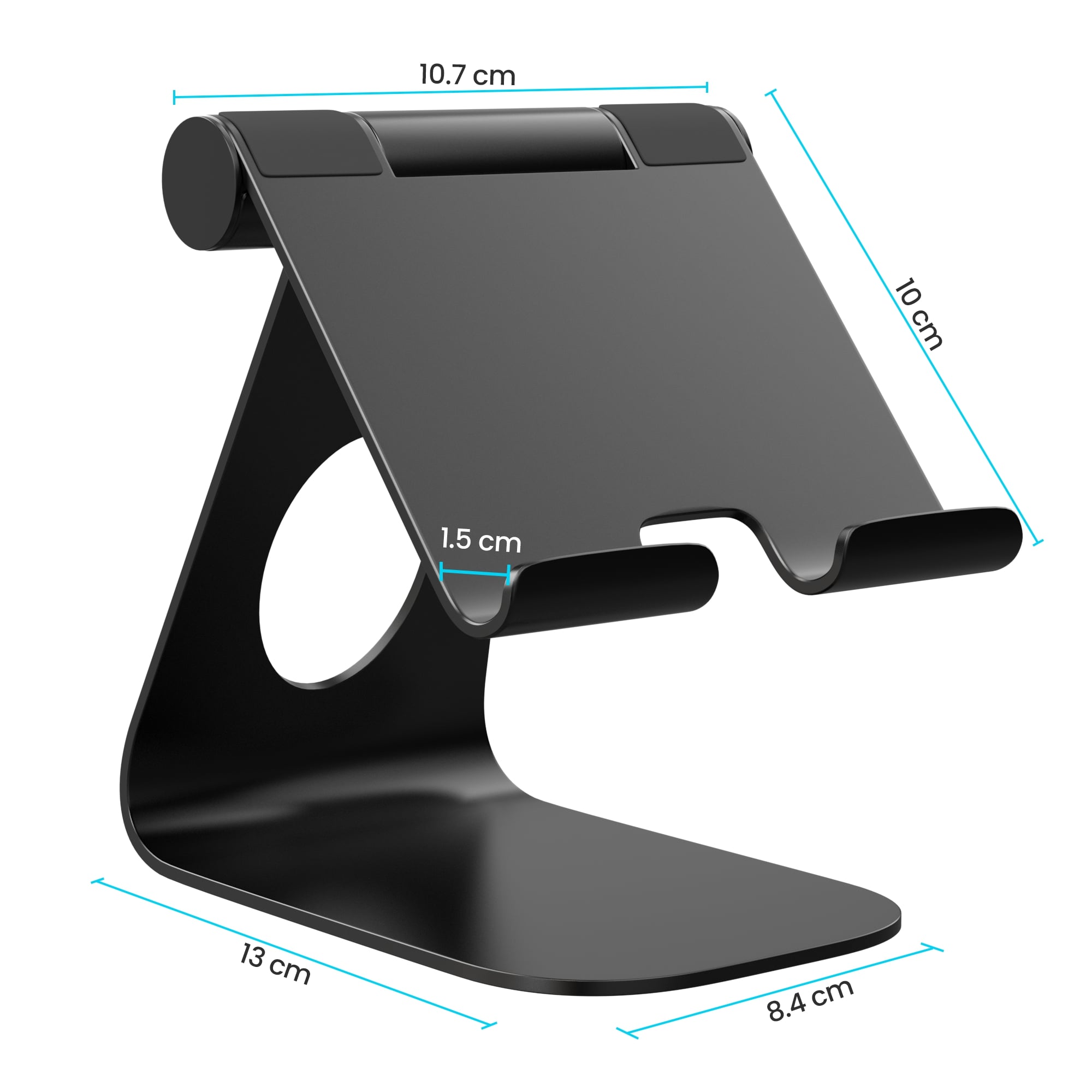 Lamicall 2 in 1 Adjustable & Foldable Phone Tablet Stand for Desk, Pla