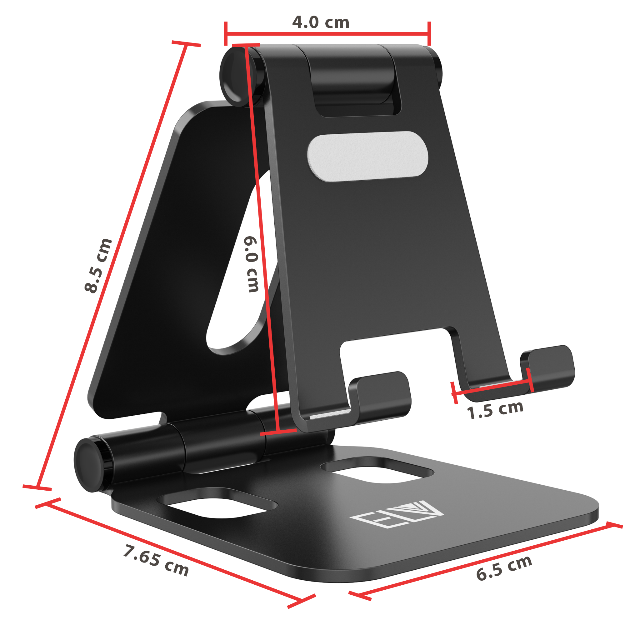 BUY ELV Small Aluminum Foldable Phone Stand, Adjustable Desktop