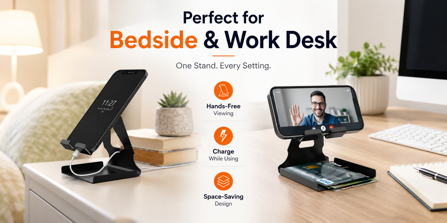 Universal mobile phone stand