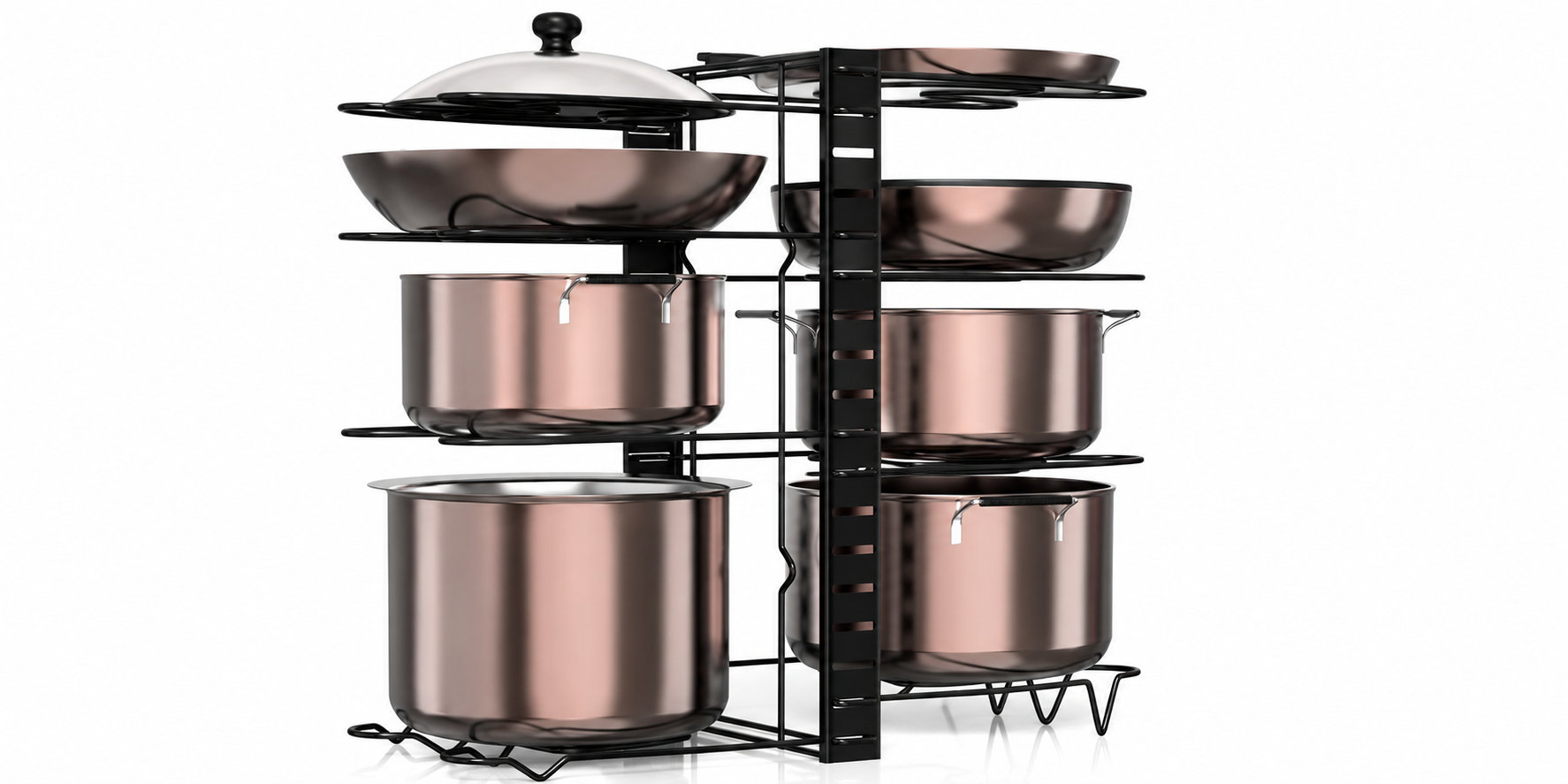 kitchen pan rack organizer for pots and pans