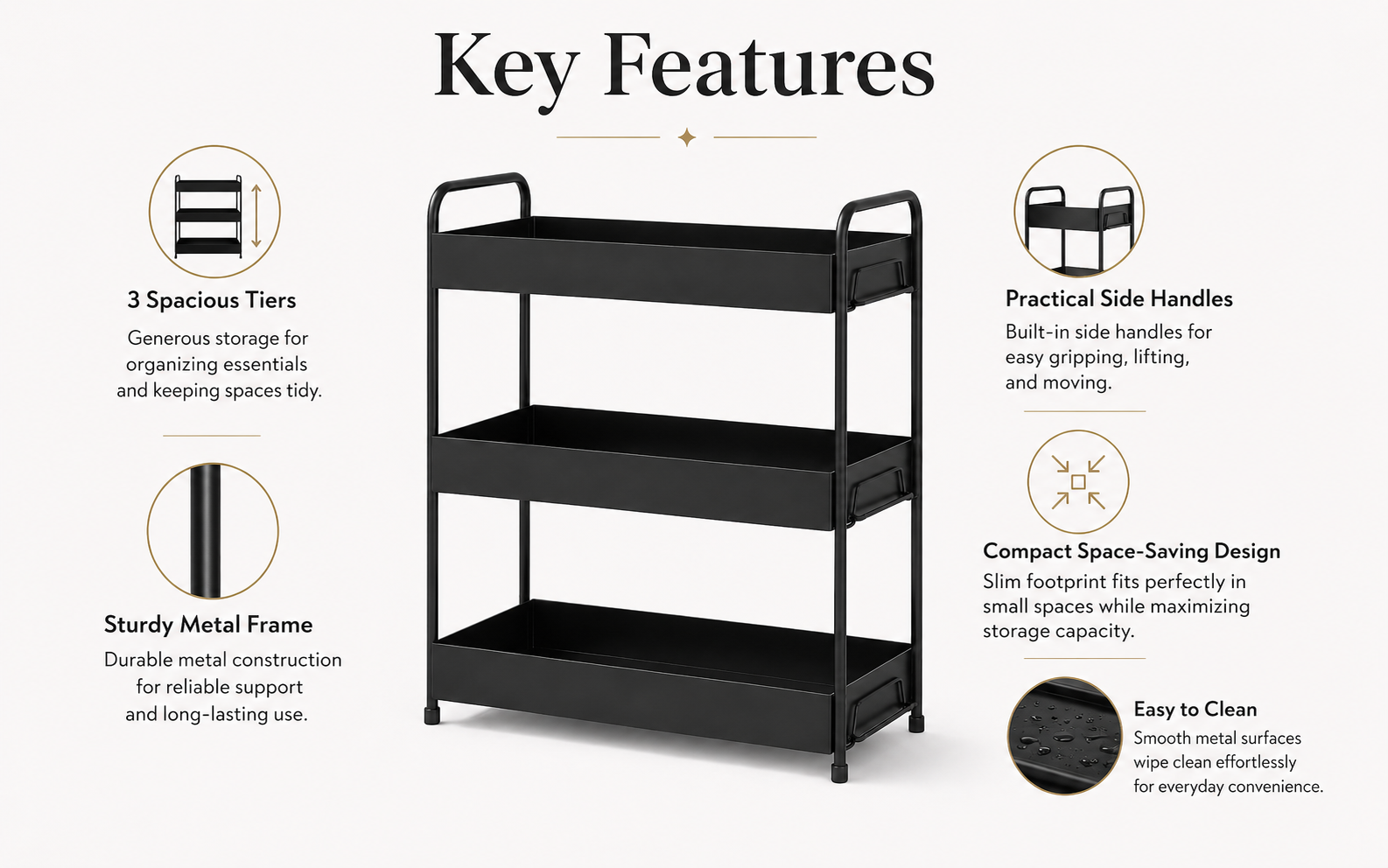 3 tier spice jar and kitchen essentials storage shelf