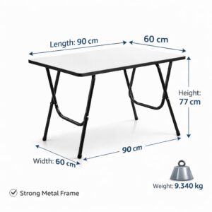ELV DIRECT Zig Zag Table White dimensions 90 cm length 60 cm width 77 cm height 9.340 kg weight