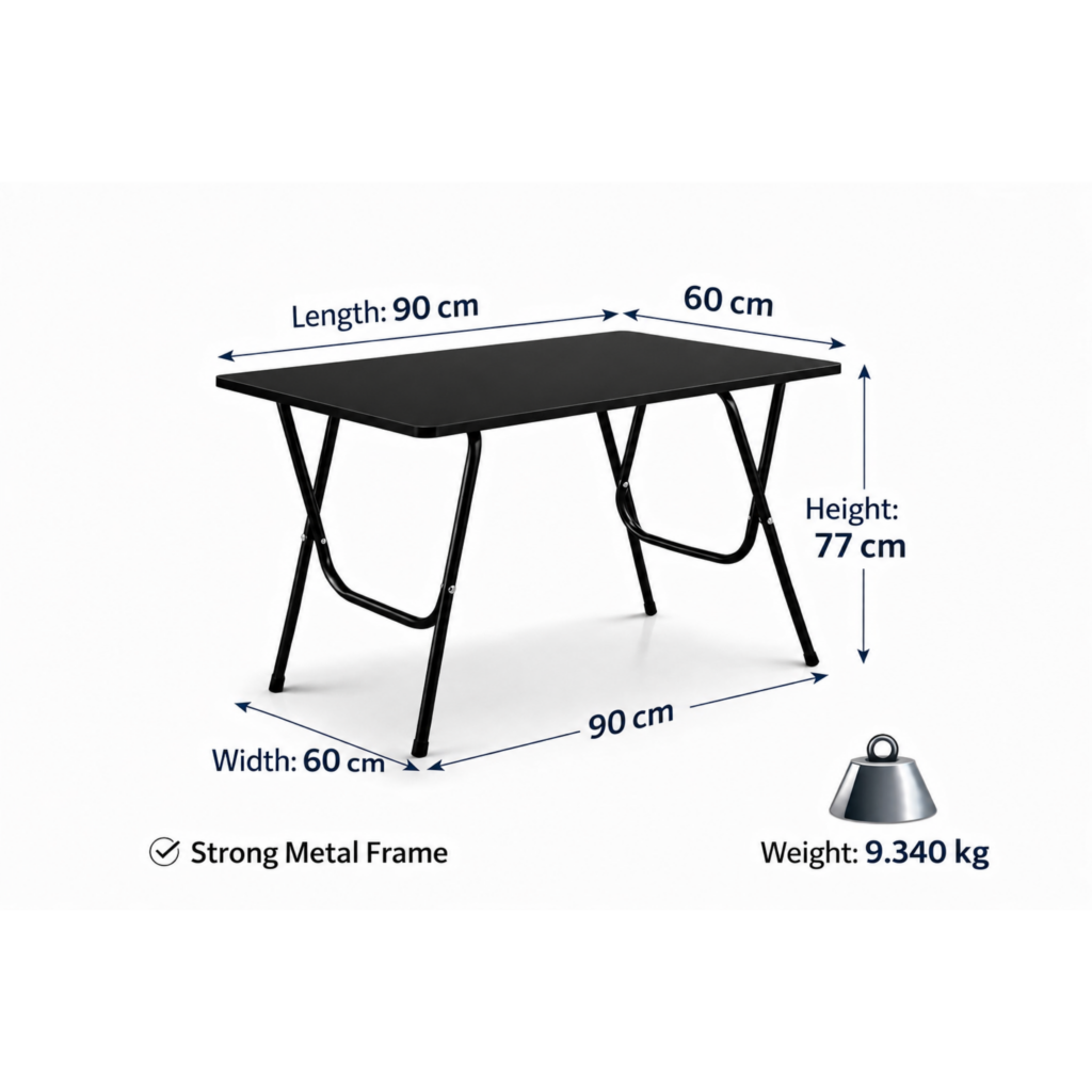 ELV DIRECT Zig Zag Table Black dimensions 90 cm length 60 cm width 77 cm height 9.340 kg weight