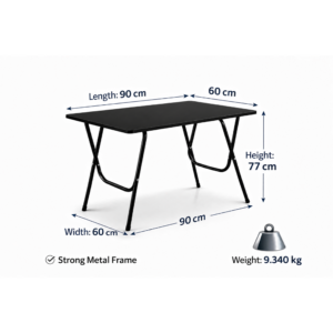 ELV DIRECT Zig Zag Table Black dimensions 90 cm length 60 cm width 77 cm height 9.340 kg weight