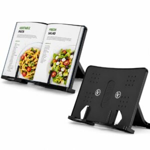 ELV Direct black plastic adjustable foldable book stand holder for reading