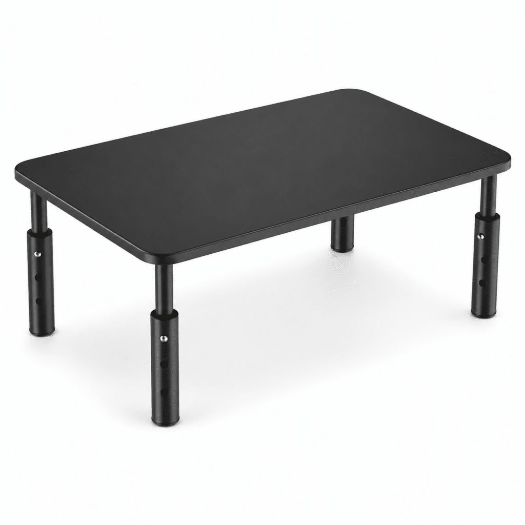 ELV DIRECT Adjustable Monitor Stand Riser Black