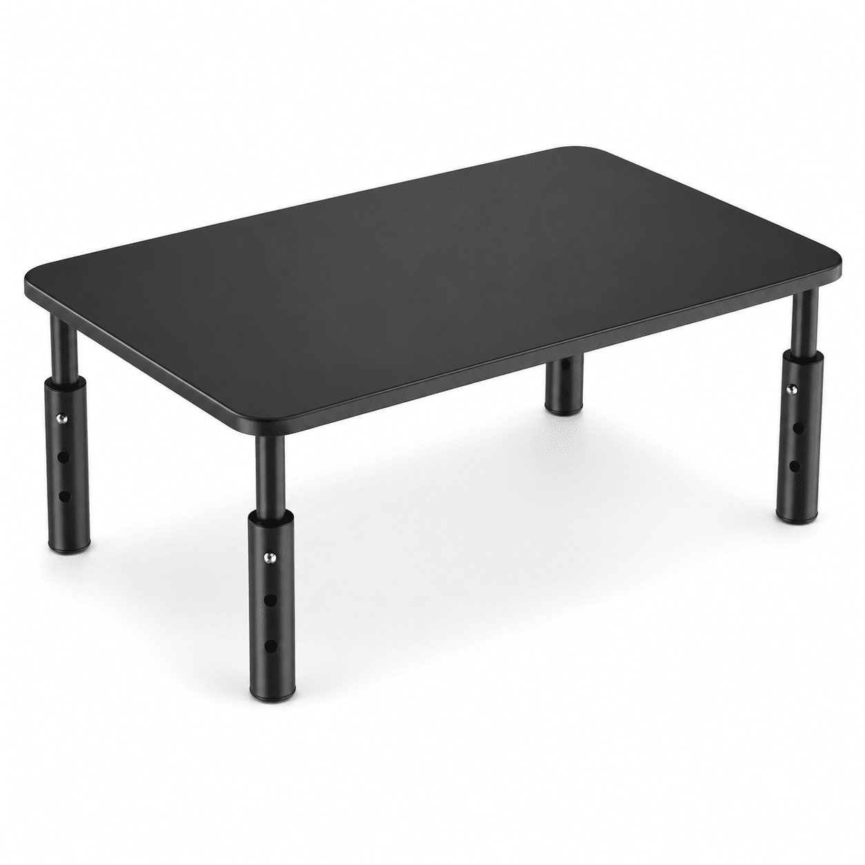 ELV DIRECT Adjustable Monitor Stand Riser Black