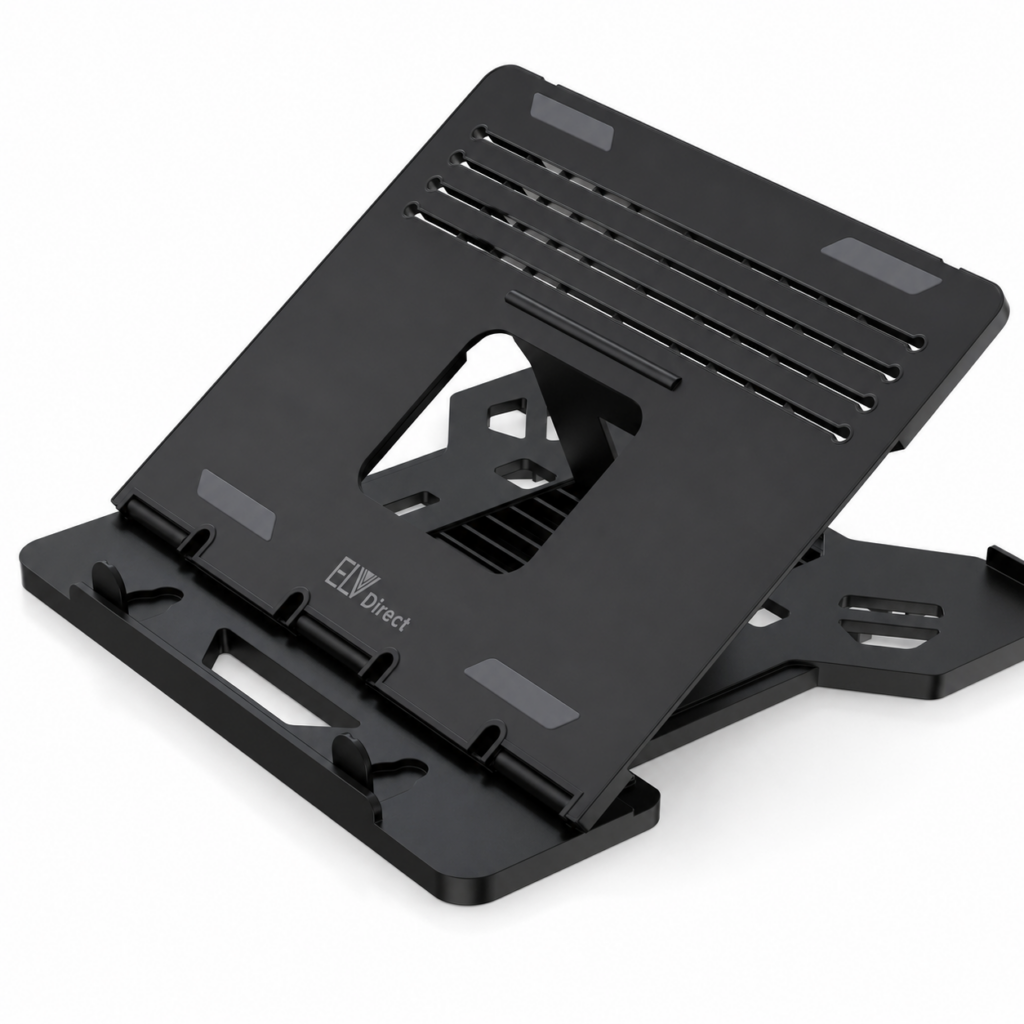 ELV DIRECT Adjustable Laptop Stand Black