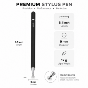 Black Capacitive Stylus Pen for iPad iPhone and Android